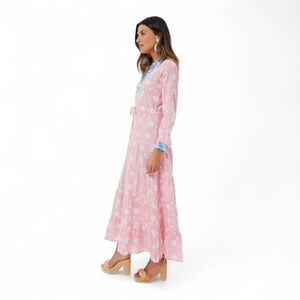 Kleed Kaftan Artisanal Block Print Maxi Dress S/M | Indie Boho Vibe - Handloomed